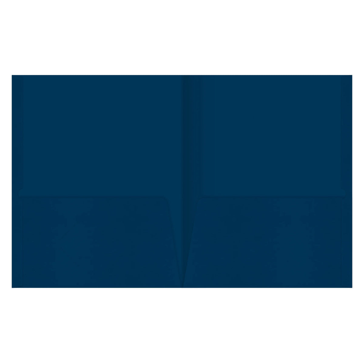 2-Pocket Paper Folders, Dark Blue, Pack of 25 A595669