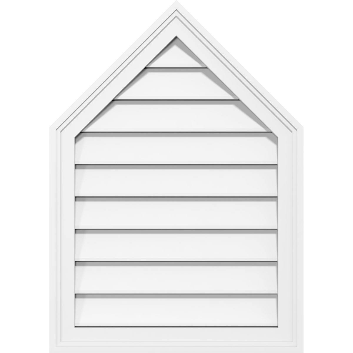 Peaked Top Surface Mount PVC Gable Vent C76928