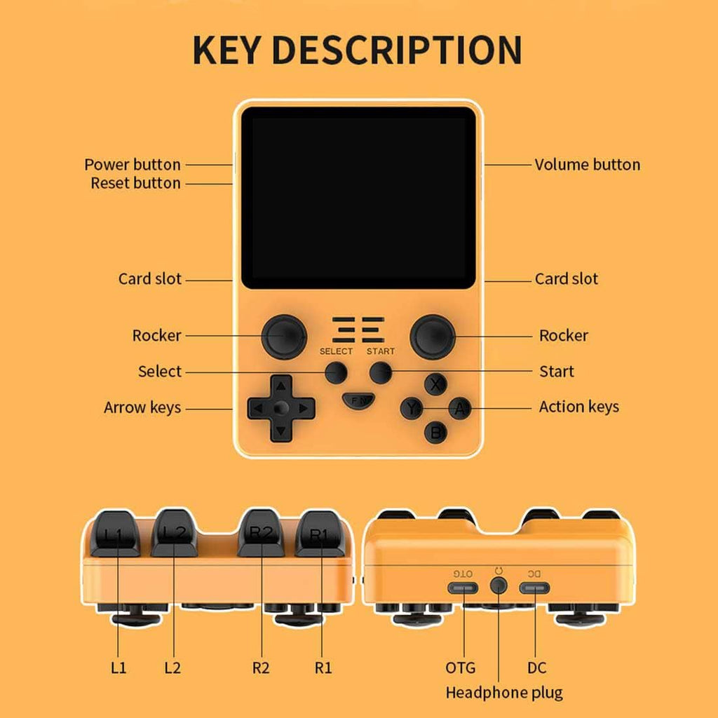 Yellow 3.5 Inch Handheld Game Console A4746
