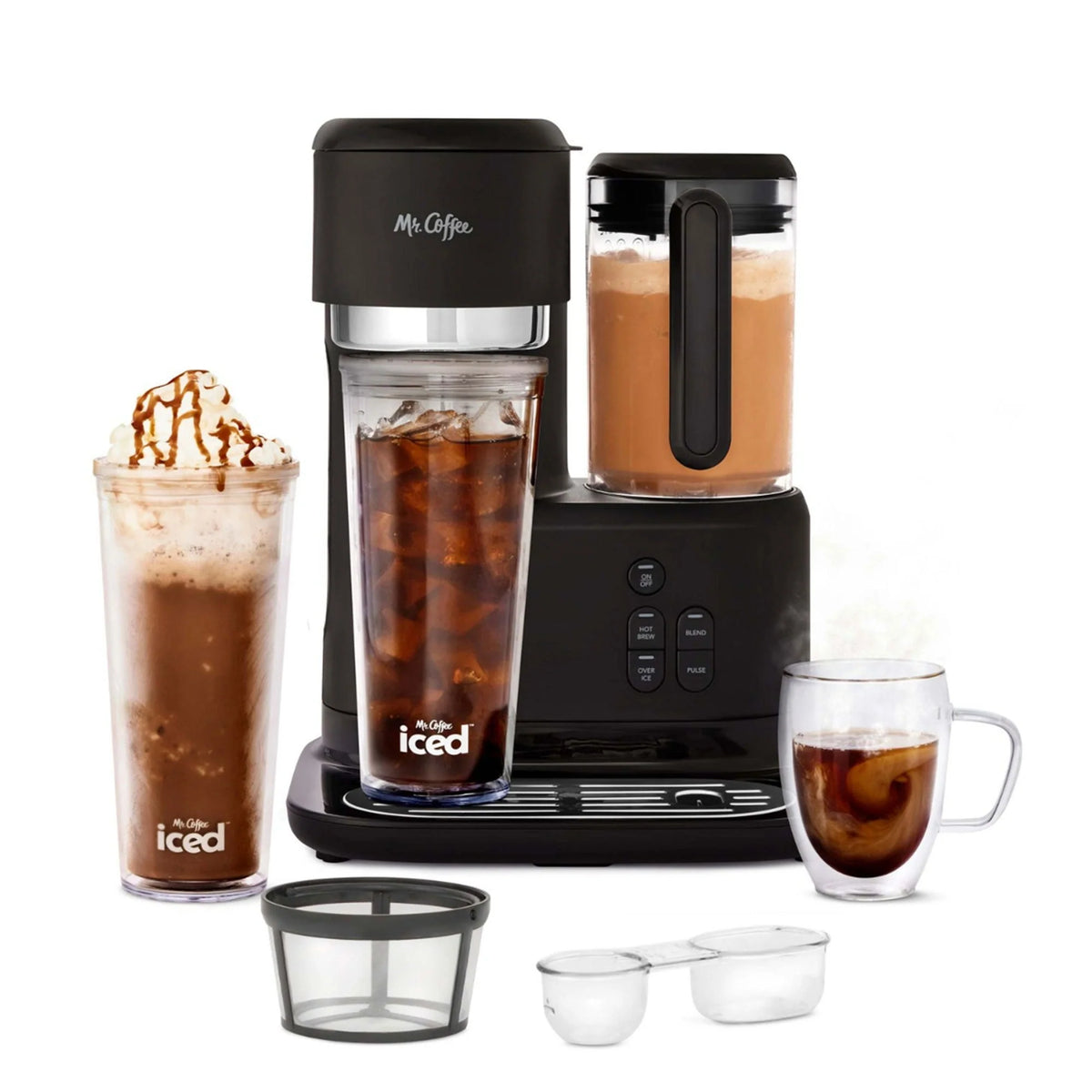 Single-Serve Iced and Hot Coffee Maker & Blender with 2 Tumblers S790158