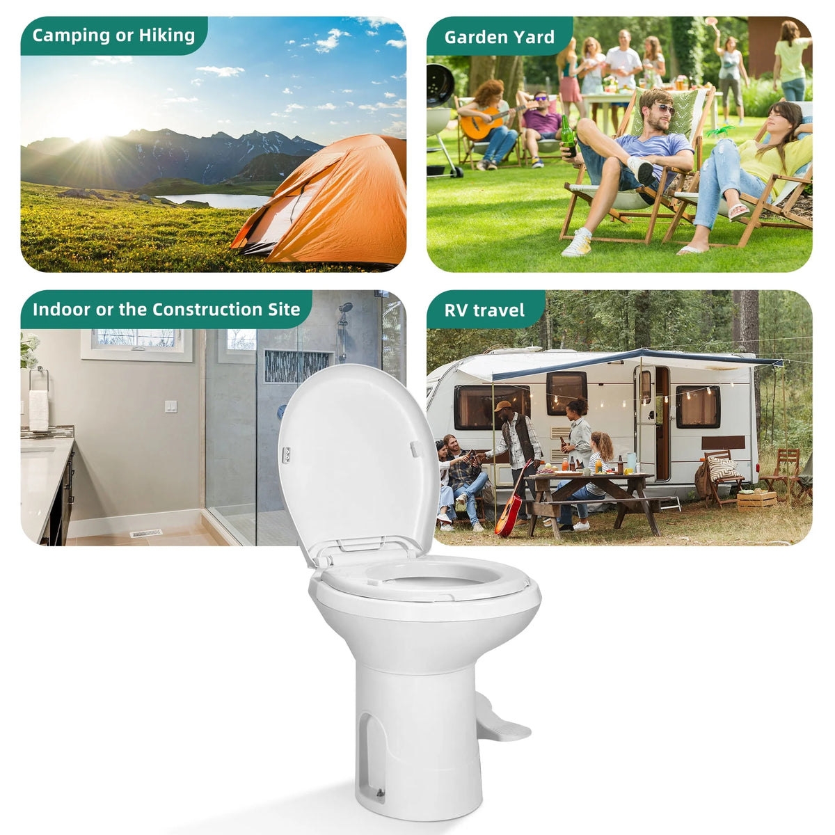 6.6 Gallon Gravity Flush Toilet with Hand Sprayer S69113