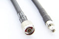 50 Ohm Black Coaxial Cable with N Male and SMA Male Connectors (5 ft) Pack of 2 C361052