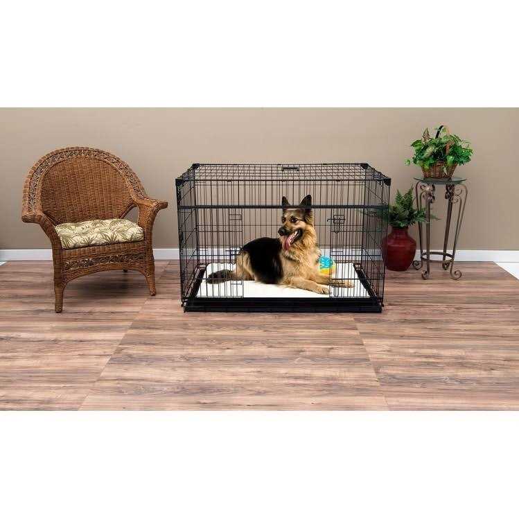Sliding Double Door Dog Crate B3477