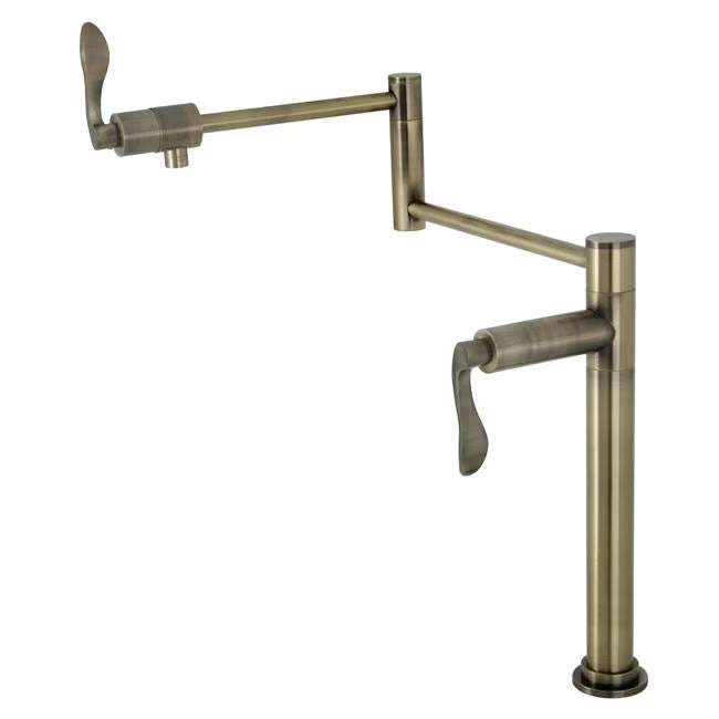 Antique Brass Deck Mount Pot Filler V129660