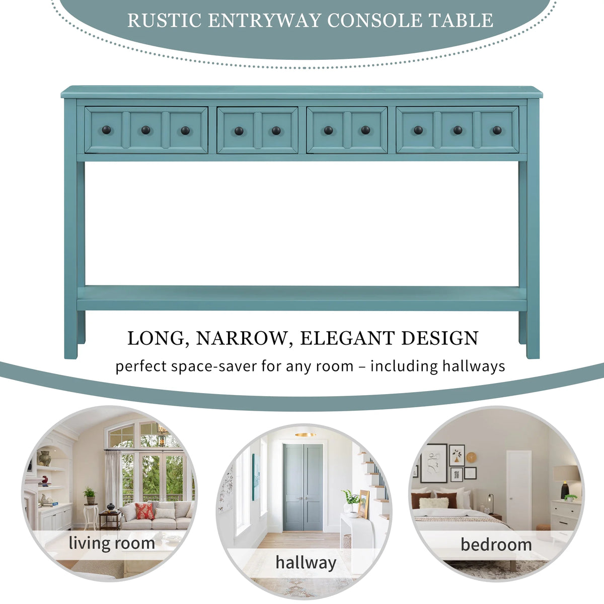 Rustic Entryway Console Table O16445