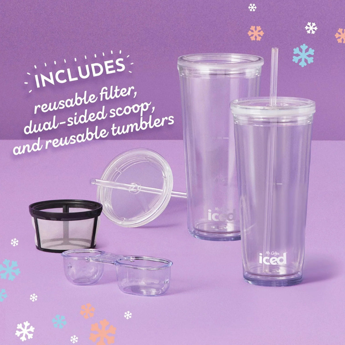 Single-Serve Iced and Hot Coffee Maker & Blender with 2 Tumblers S790158