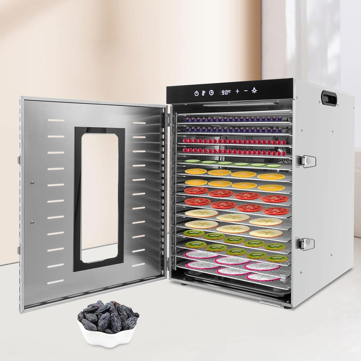 16 Trays Stainless Steel Food Dehydrator T708570