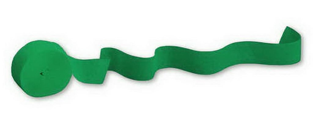 Emerald Green Crepe Streamer, 500 ft (Case of 12) H8987