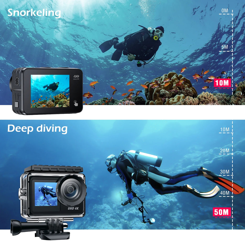 4K 30FPS Action Camera Waterproof WiFi Touch Screen K81754