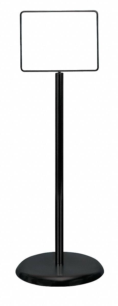 Black Metal Pedestal Sign Holder R223024