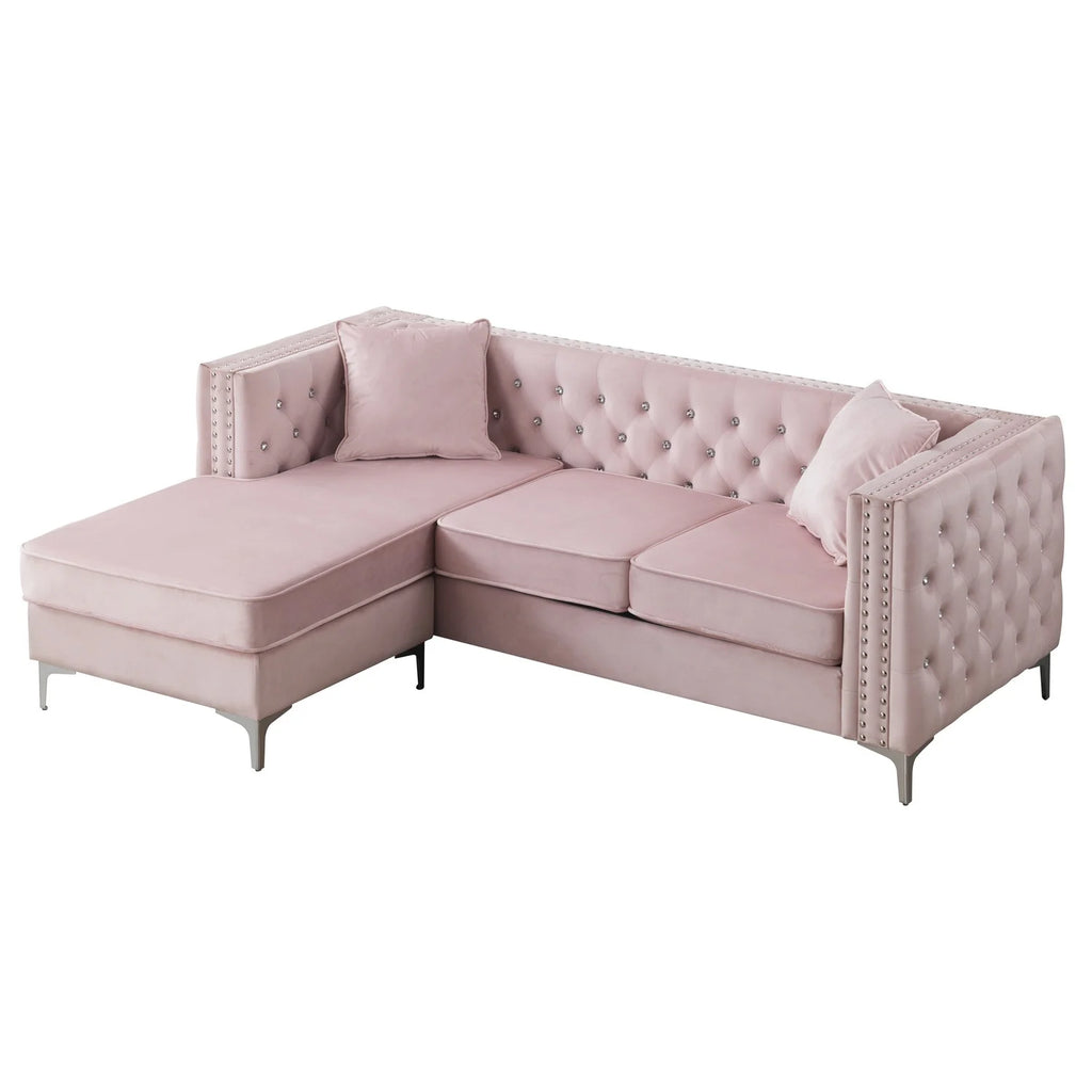 Pink Sofa Chaise K2256