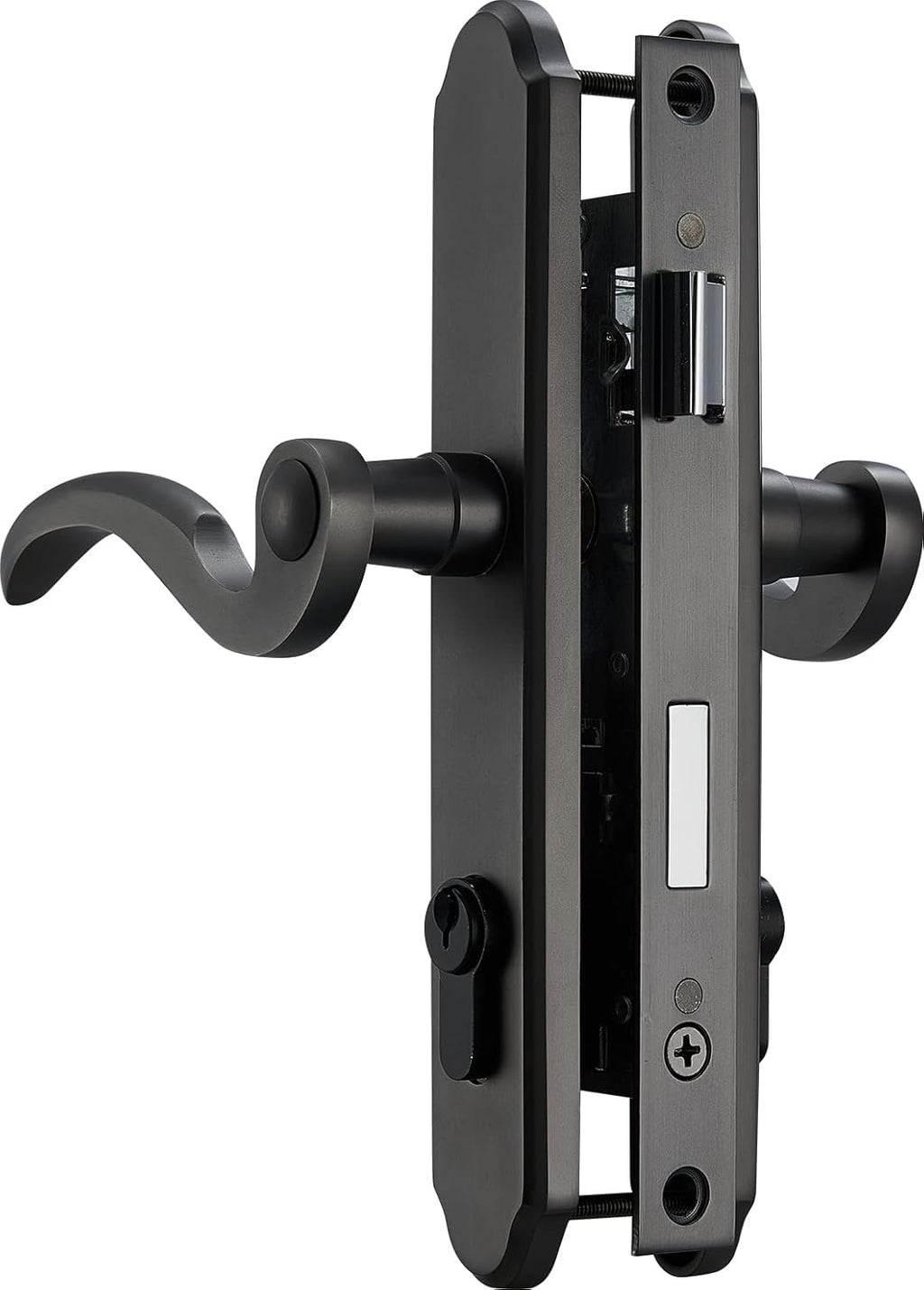 Brushed Dark Bronze Brass Lock Set D40389