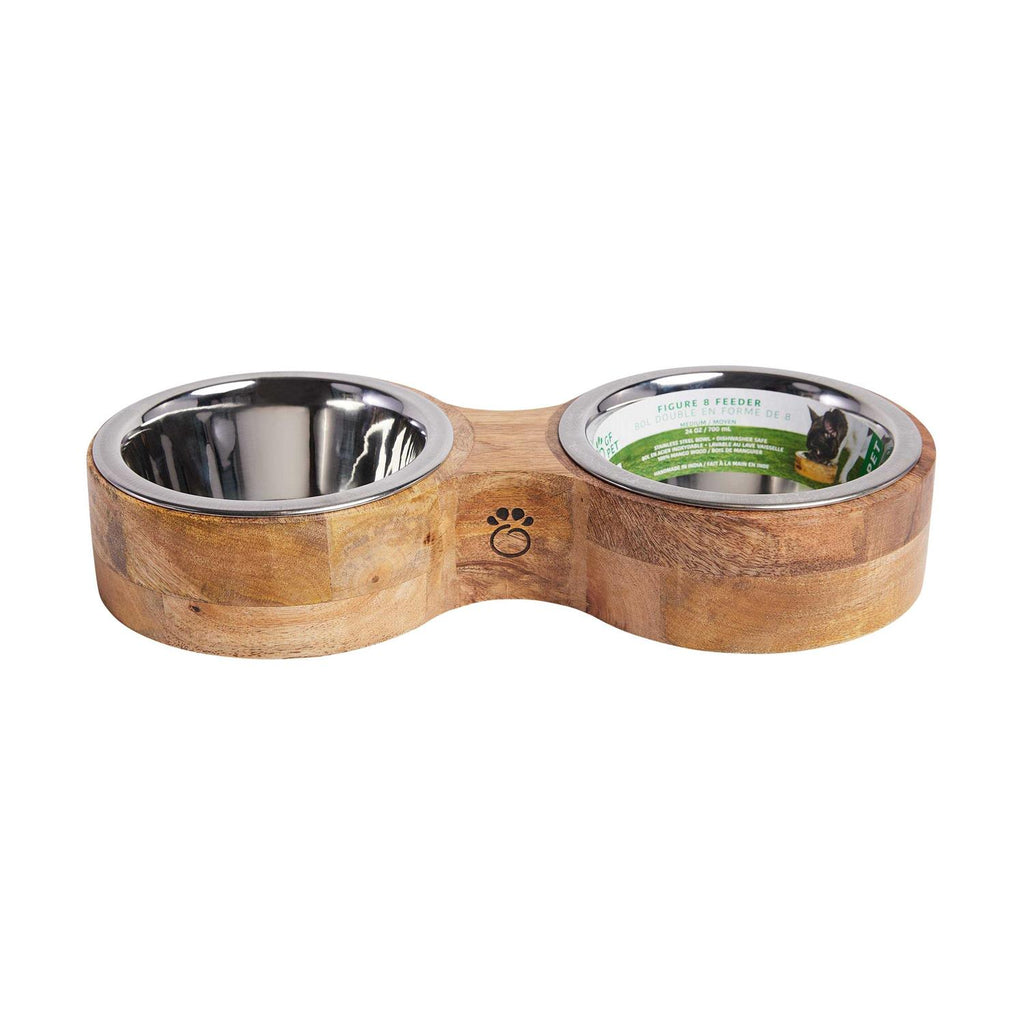 Wood & Metal Pet Feeder Y22330