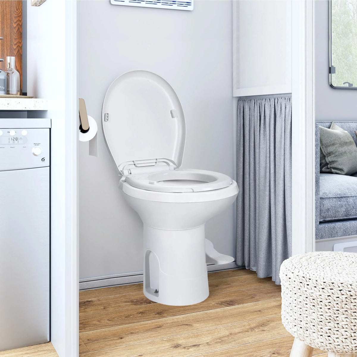 6.6 Gallon Gravity Flush Toilet with Hand Sprayer S69113