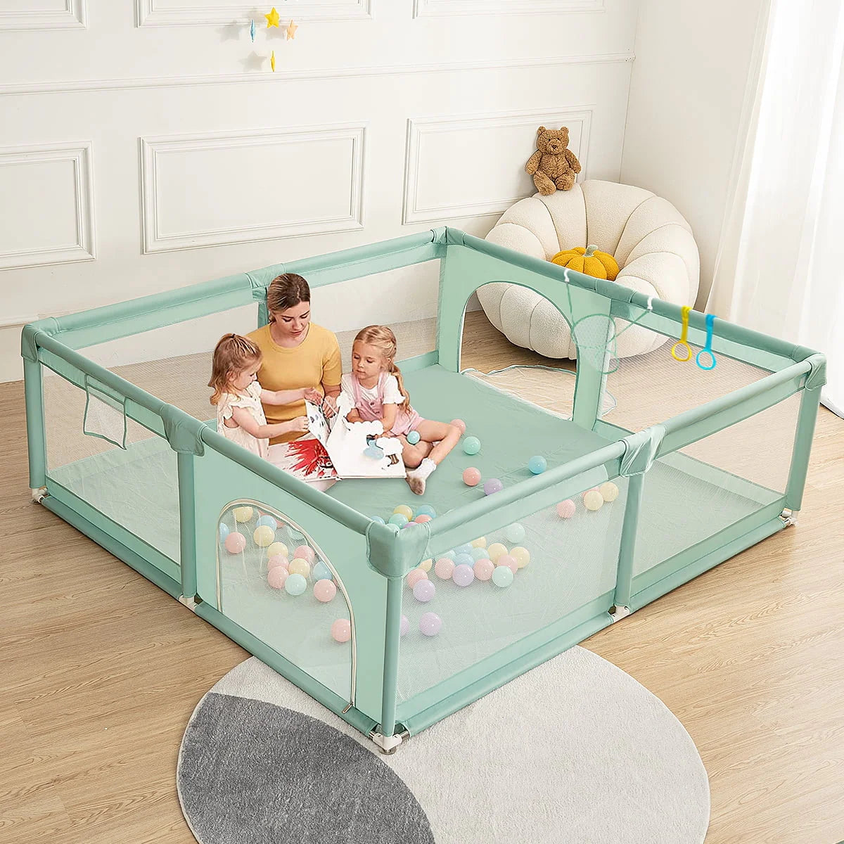 63x63'' Gray Baby Playpen S338730