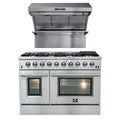 48 Inch Gas Range and Wall Mount Range Hood T974