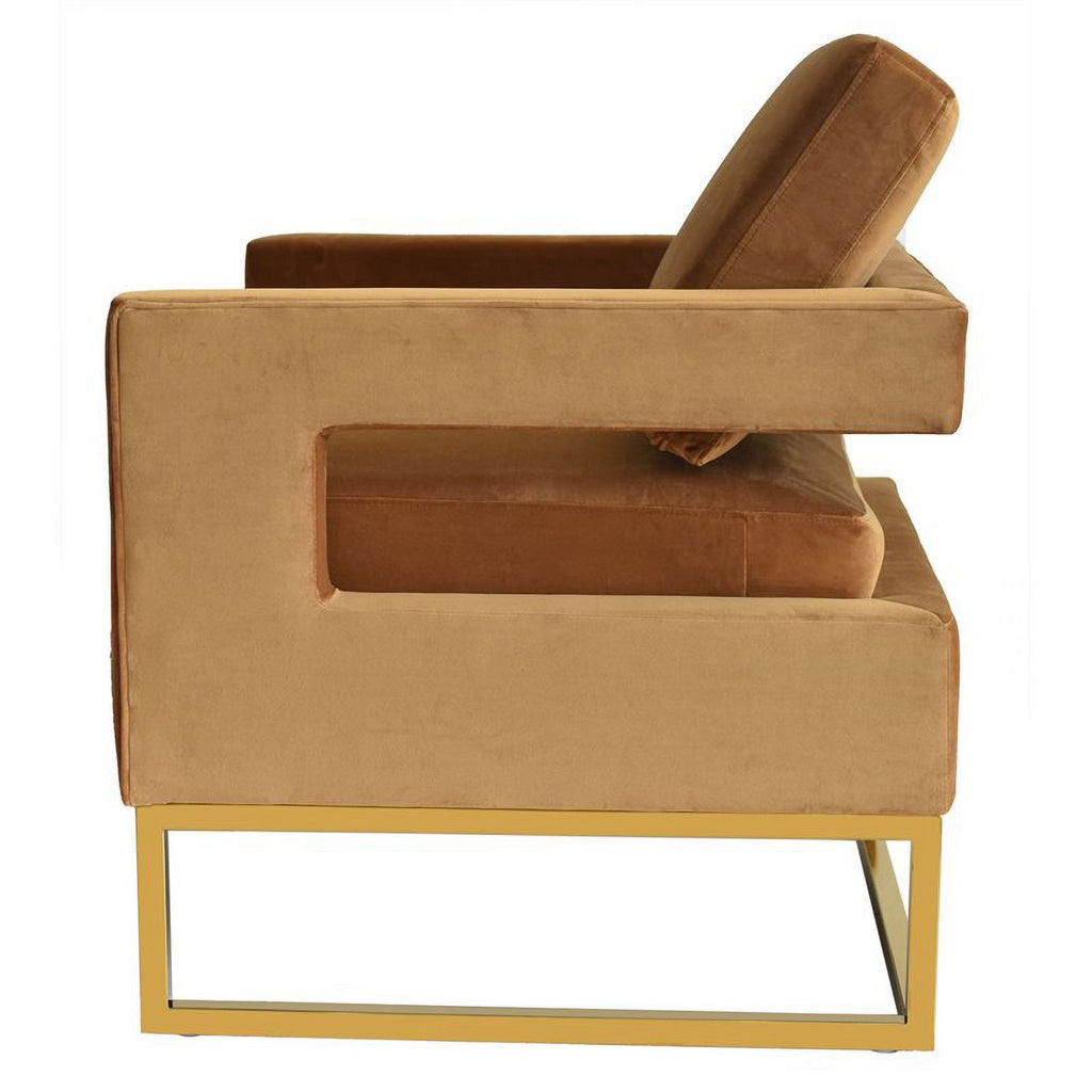 Velvet & Stainless Steel Accent Chair X711