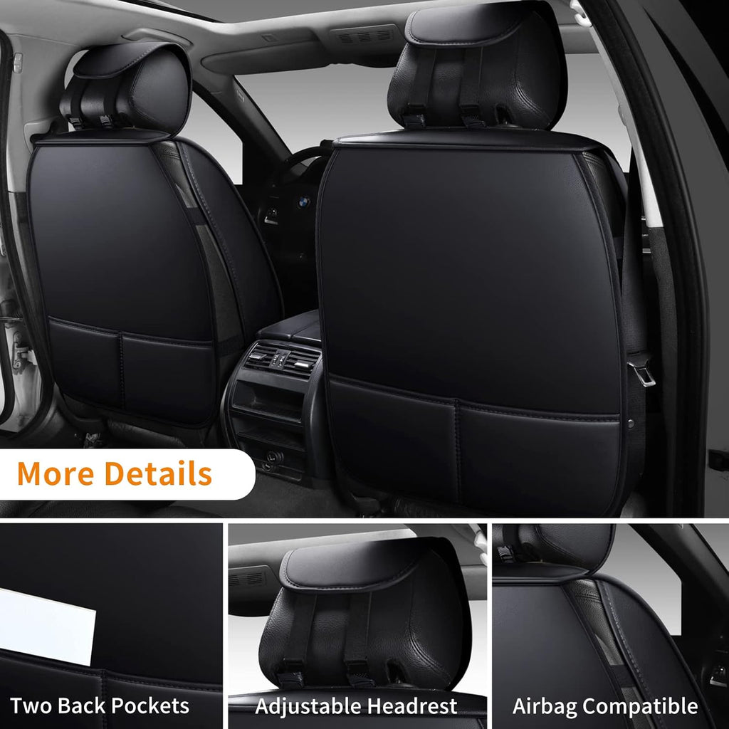 2 Pcs Faux Leather Front Car Seat Covers K29416