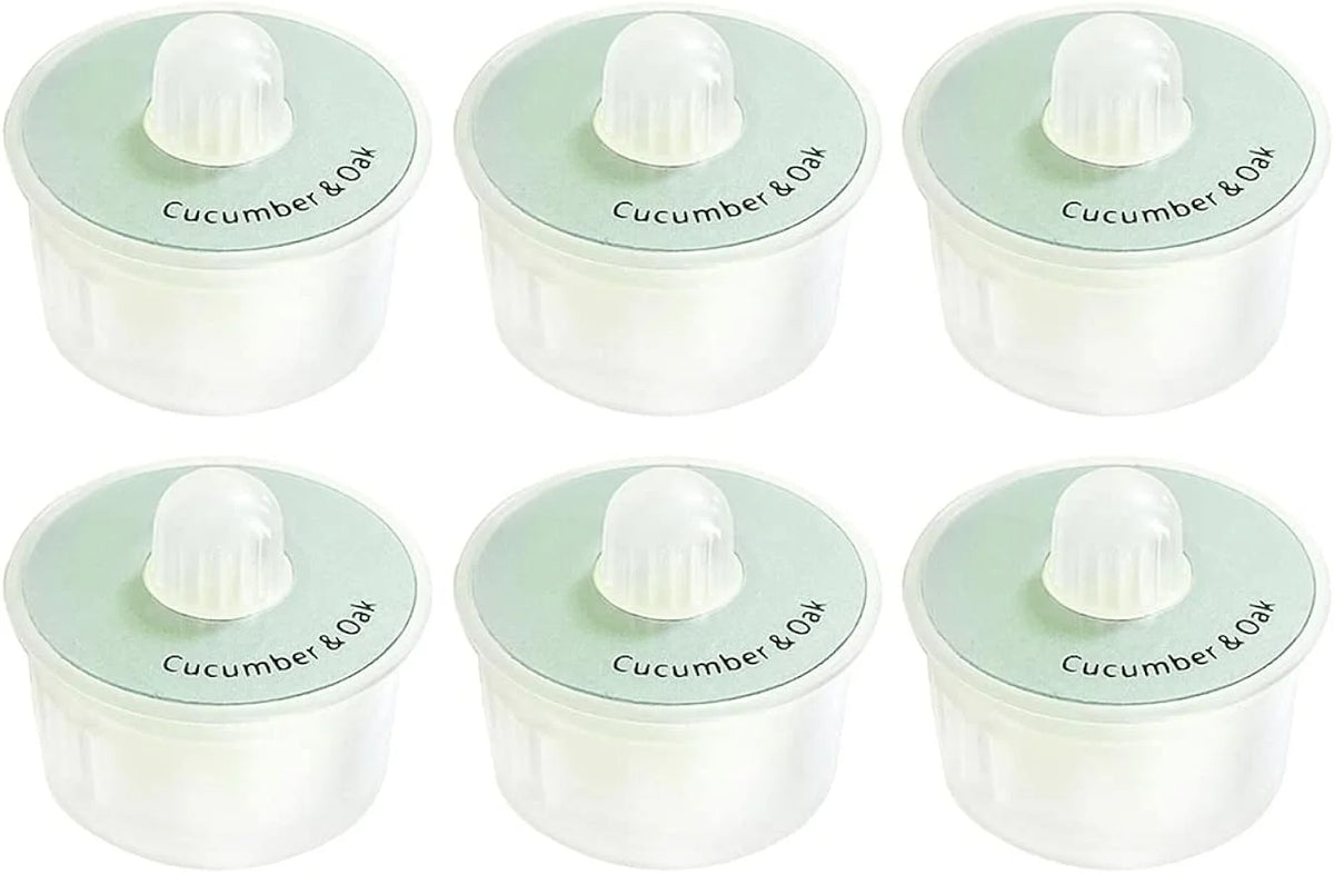 6 Pcs Fragrance Capsule Air Freshener Replacement, Cucumber & Oak S9546