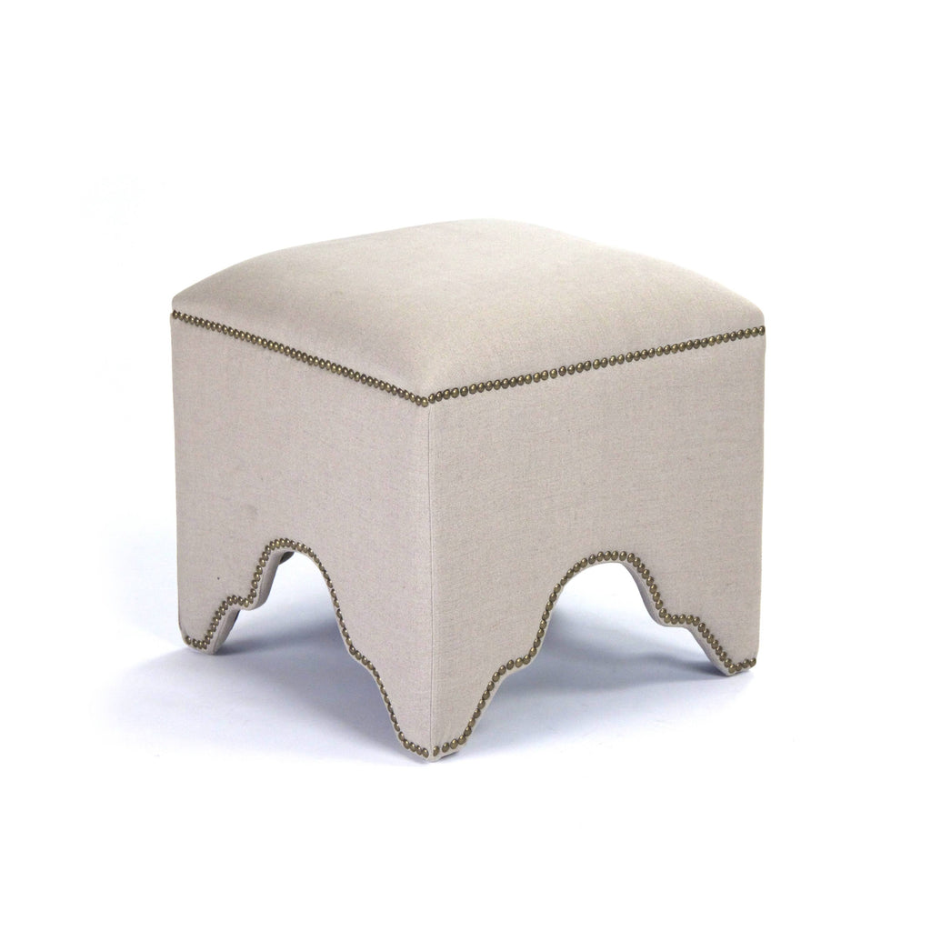 Cubic Stool Natural Linen W68309