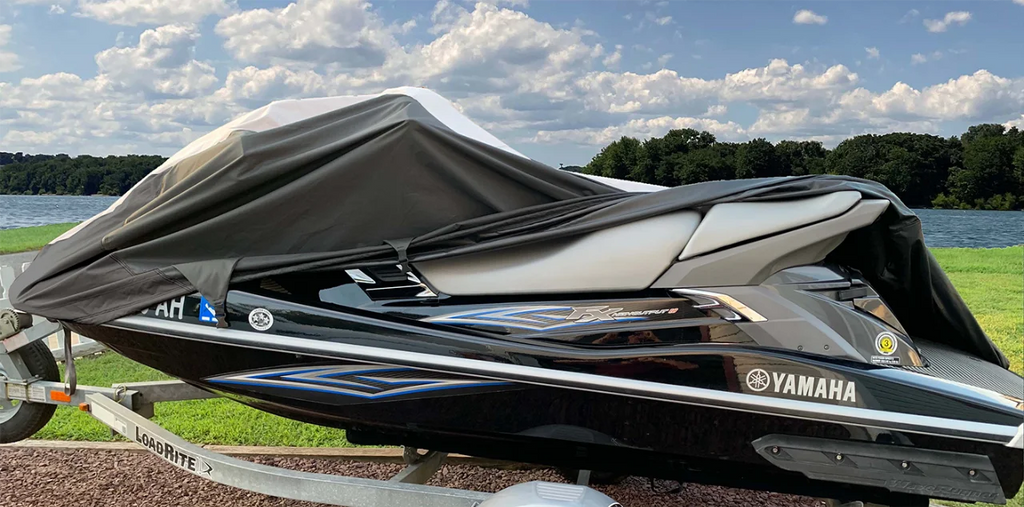 Black/Grey Jet Ski Cover for Yamaha PWC WaveRunner F1272