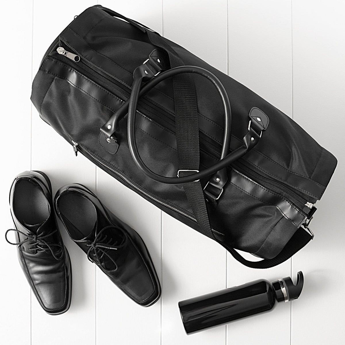 Black Microfiber Convertible Garment Bag N985742