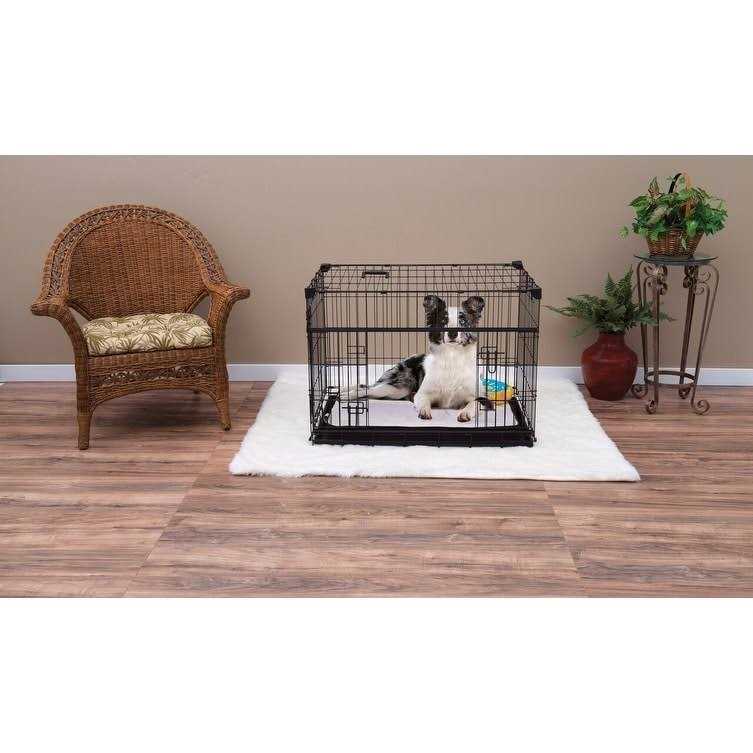 Sliding Double Door Dog Crate B3477