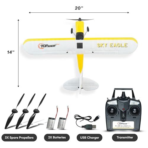 4 Channel Stunt Flying RC Plane, 20" Wing Span, EPP Foam W372113