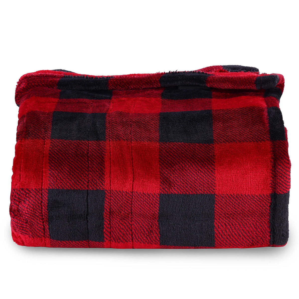 50" x 60" Red & Black Flannel Electric Heated Throw Blanket F4189