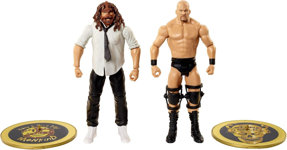 Stone Cold Steve Austin vs Mankind 2 Pack 6 in Action Figures J2252