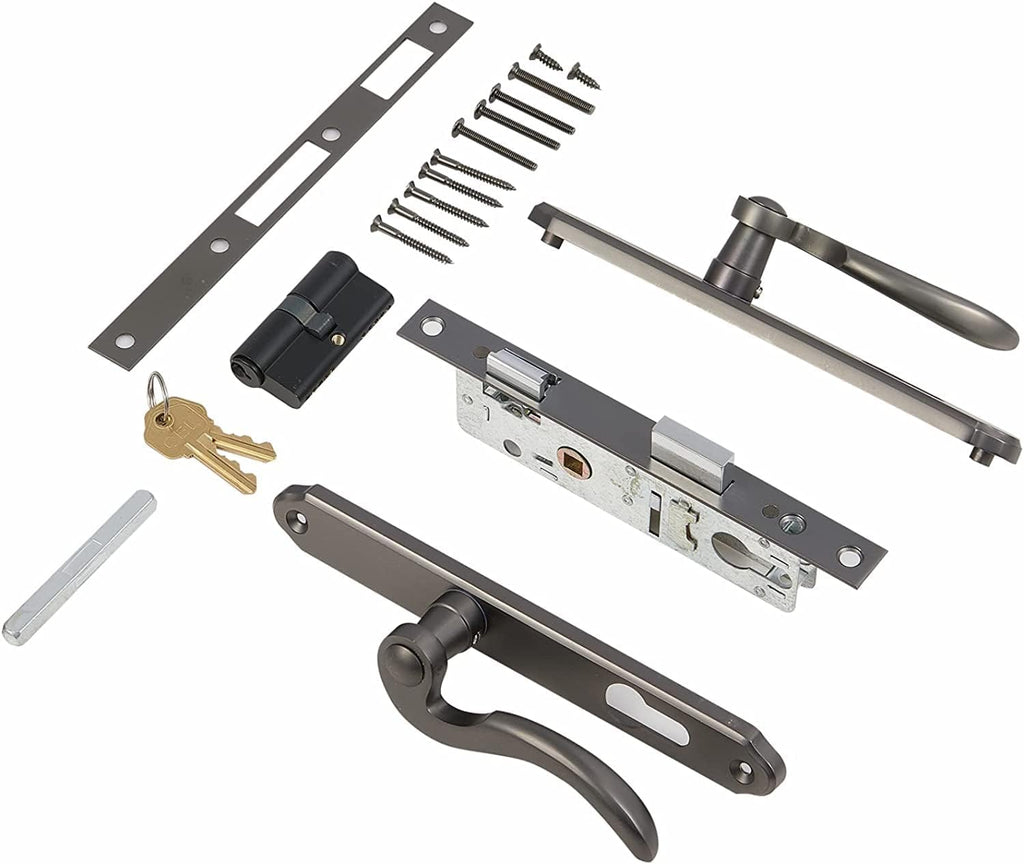 Brushed Dark Bronze Brass Lock Set D40389