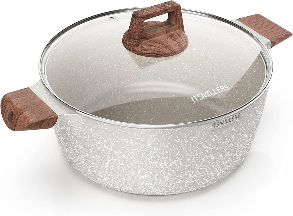 6Qt Nonstick Die Casting Aluminum Ceramic Stock Pot with Lid Q47185