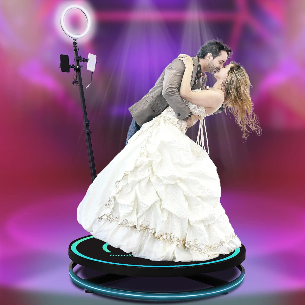 27'' 360 Photo Booth Machine with Ring Light T92987