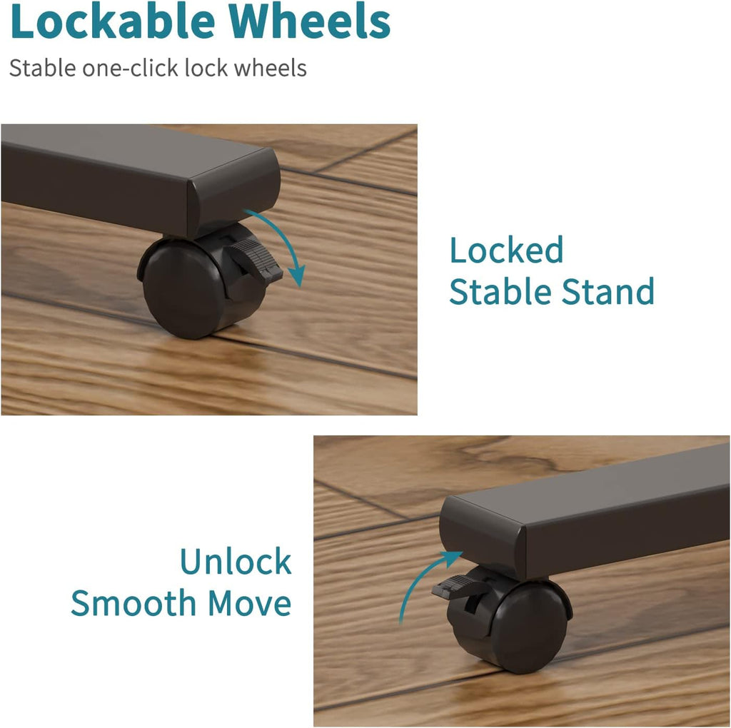 Adjustable Overbed Bedside Table with Wheels R5245
