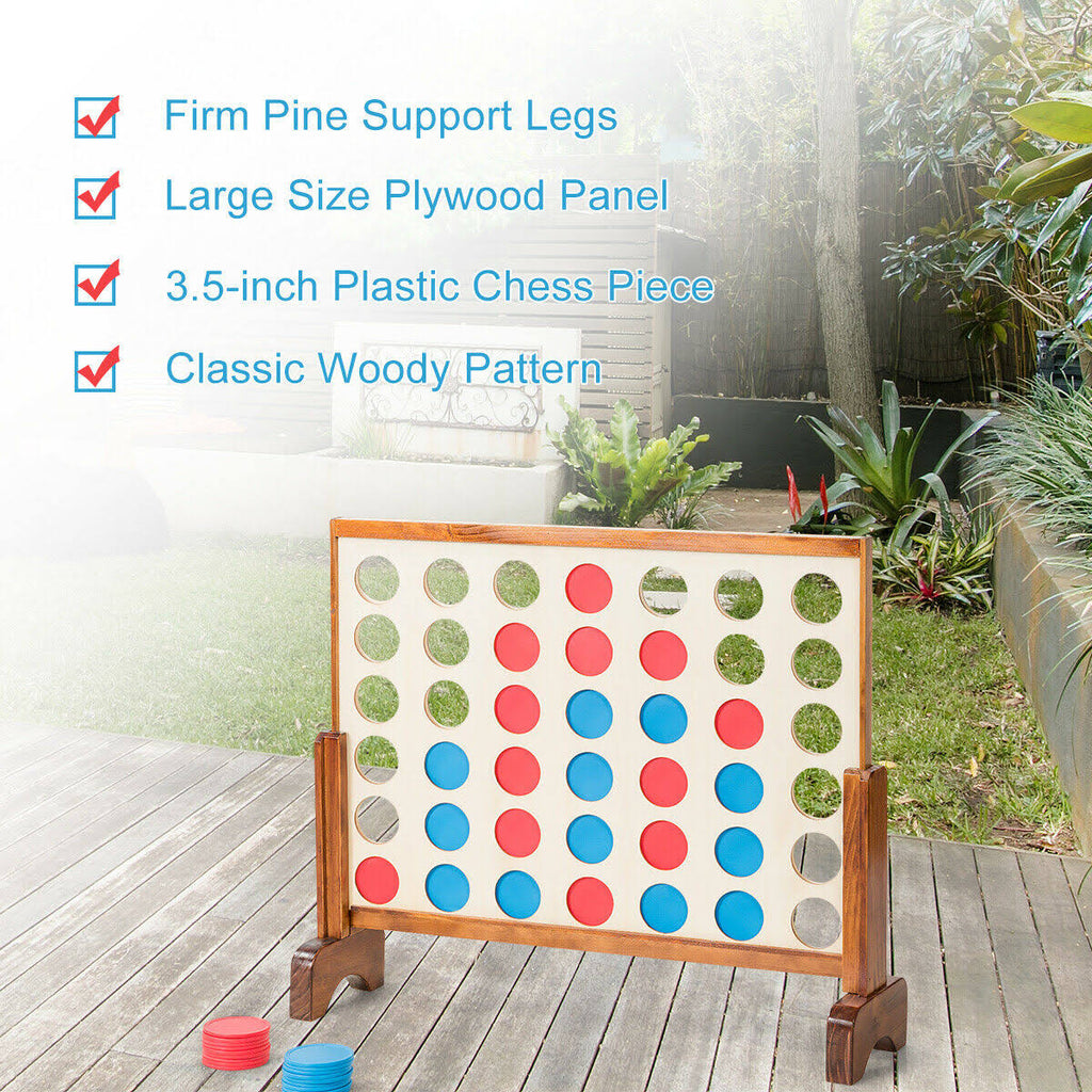 Wooden 4 in A Row Game with Carrying Bag N97120