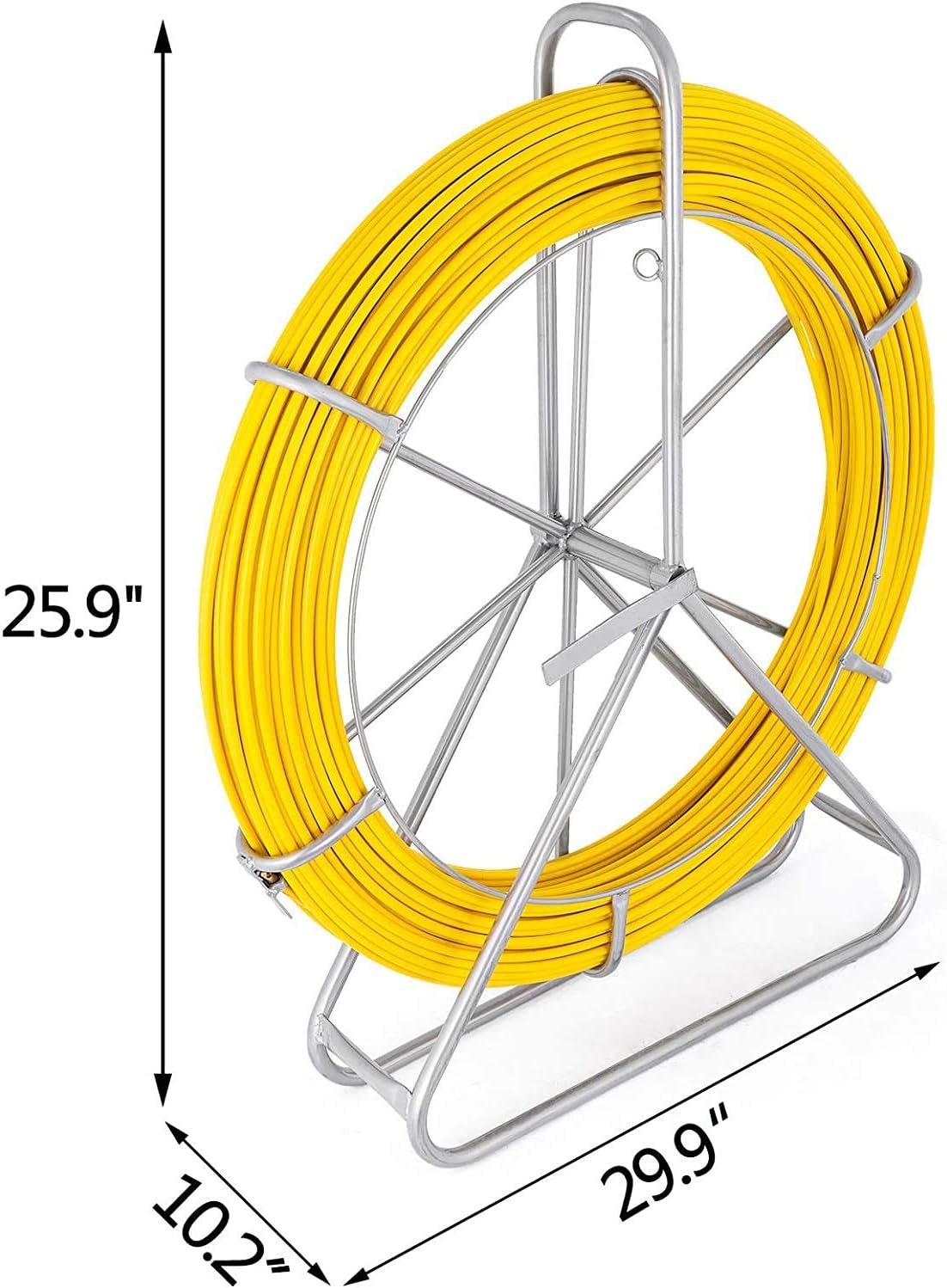 Fiberglass Fish Tape 656FT with Steel Reel Stand W207042