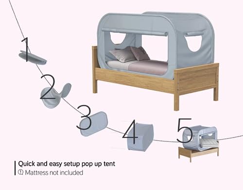 Black Pop Up Bed Tent for Twin Bed O2393