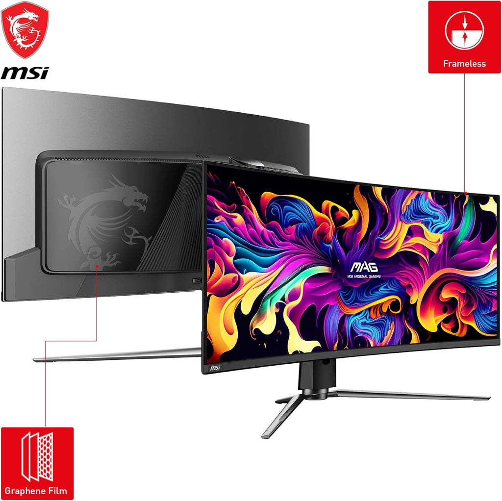 34-inch Curved OLED Gaming Monitor, 3440 x 1440, 240Hz, Height Adjustable D971435