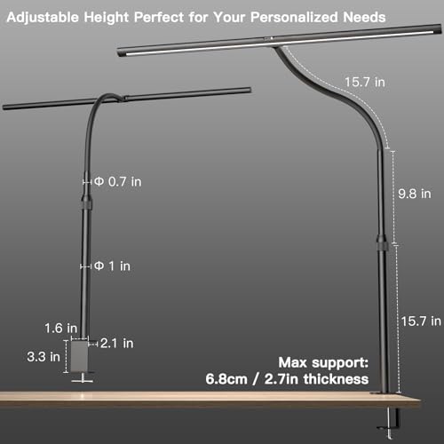 Desk Lamp with Remote Control, Adjustable Brightness & Color Temperature, 24W U31997