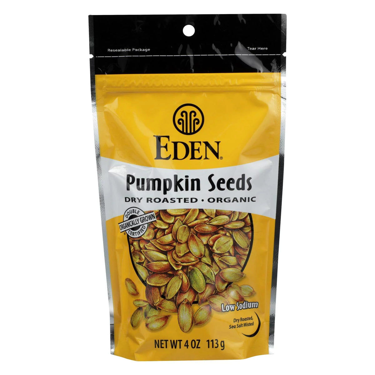Organic Pumpkin Seeds - Dry Roasted - Case Of 15 - 4 Oz. B296768
