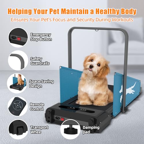Dog Treadmill Pet Running Machine SlatMill for Small Medium-Sized Dogs Pet Fitness Treadmill Easy to Move 220 LBS E93990
