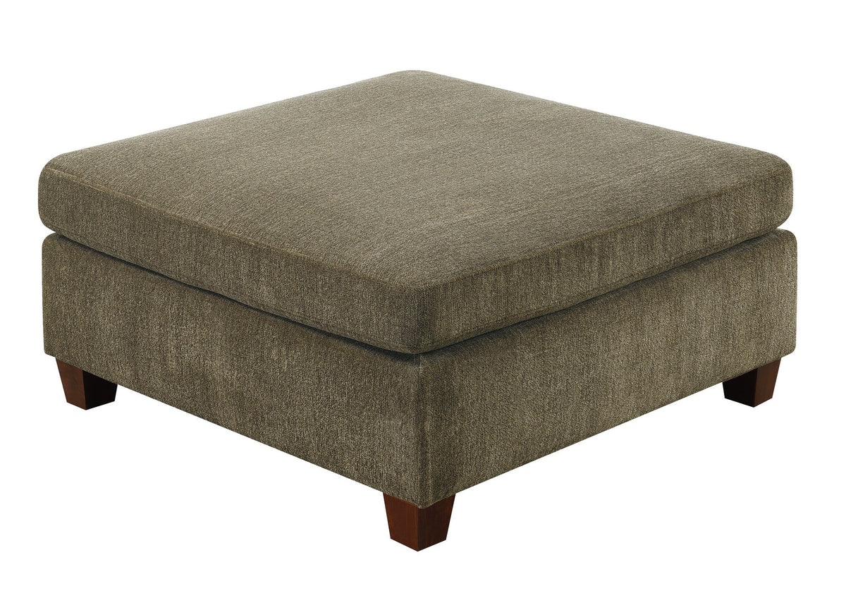Tan Chenille Fabric Modular Sectional Sofa Set with Ottoman J291