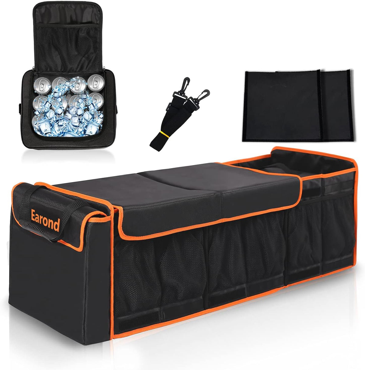 Collapsible Car Trunk Organizer with Insulation Cooler Bag Q6978