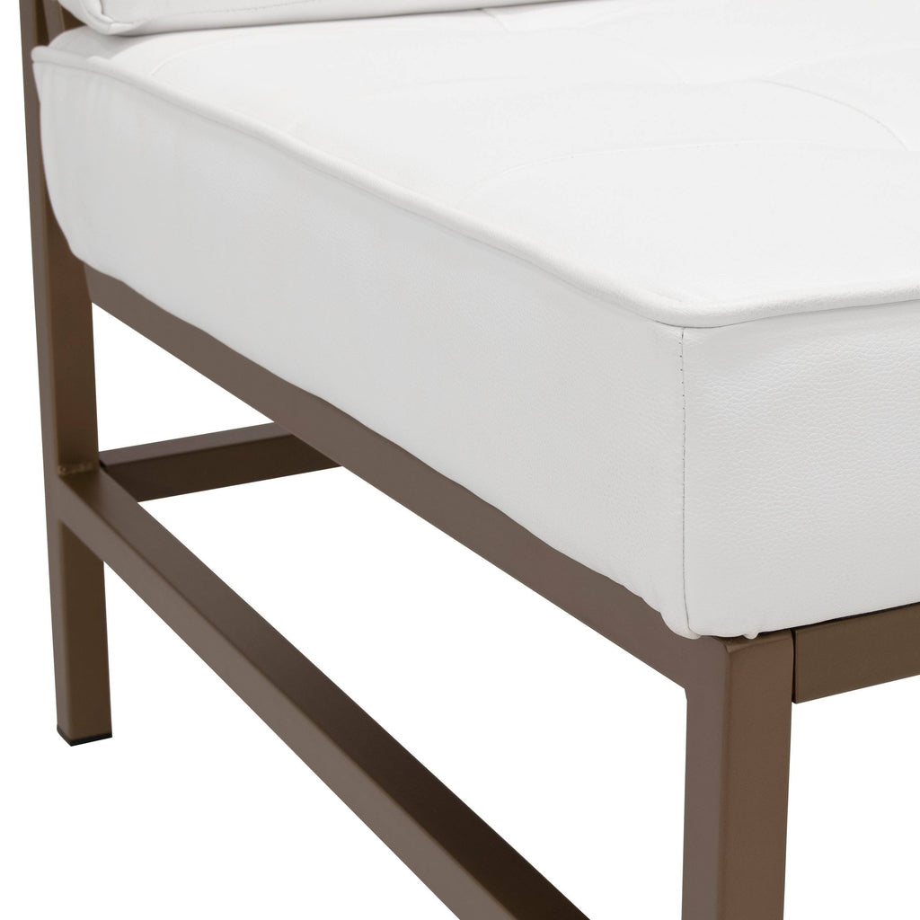 Tufted Blended Leather Accent Chair O628
