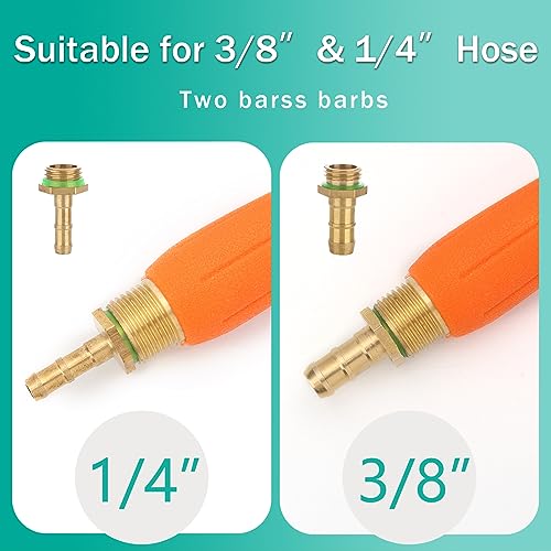All Metal Replacement Sprayer Wand with Shut off Valve & 2 Hose Clamps U4815