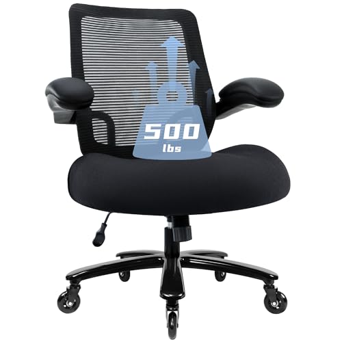 Heavy Duty Mesh Ergonomic Desk Chair with Flip-up Armrests Y1074