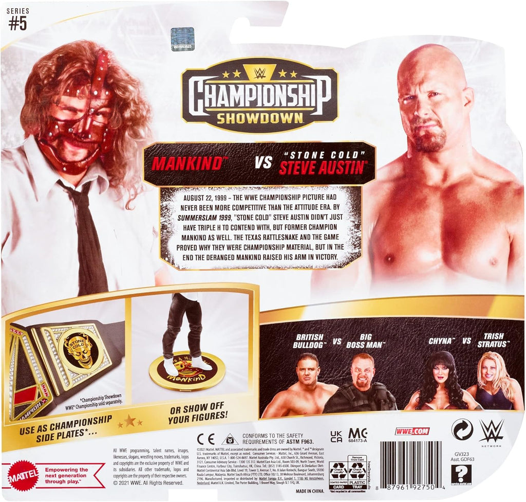 Stone Cold Steve Austin vs Mankind 2 Pack 6 in Action Figures J2252