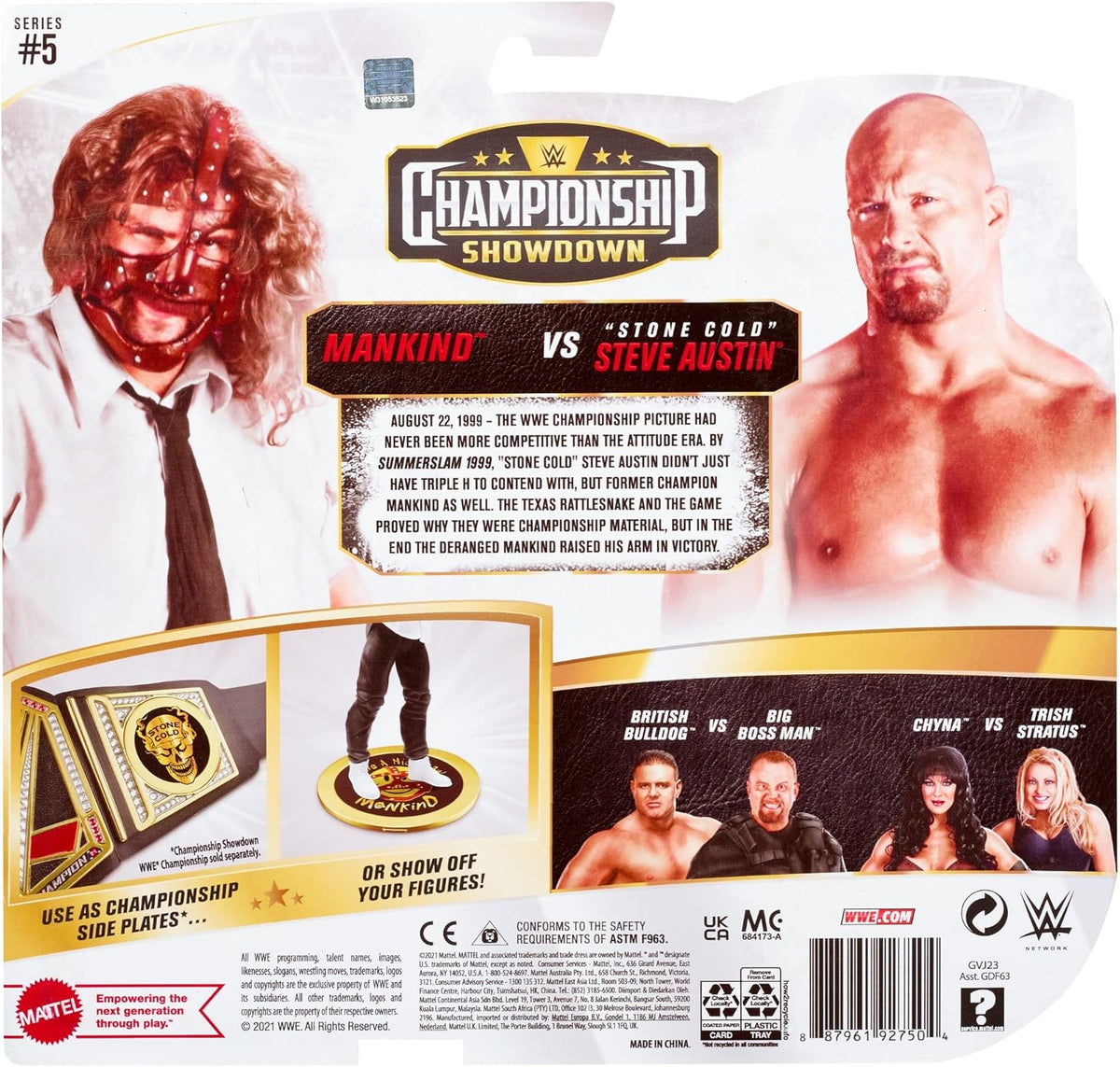 Stone Cold Steve Austin vs Mankind 2 Pack 6 in Action Figures J2252