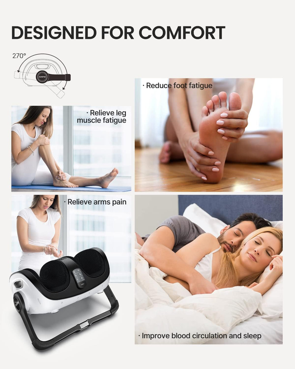Shiatsu Foot and Calf Massager with Heat and Remote L93750