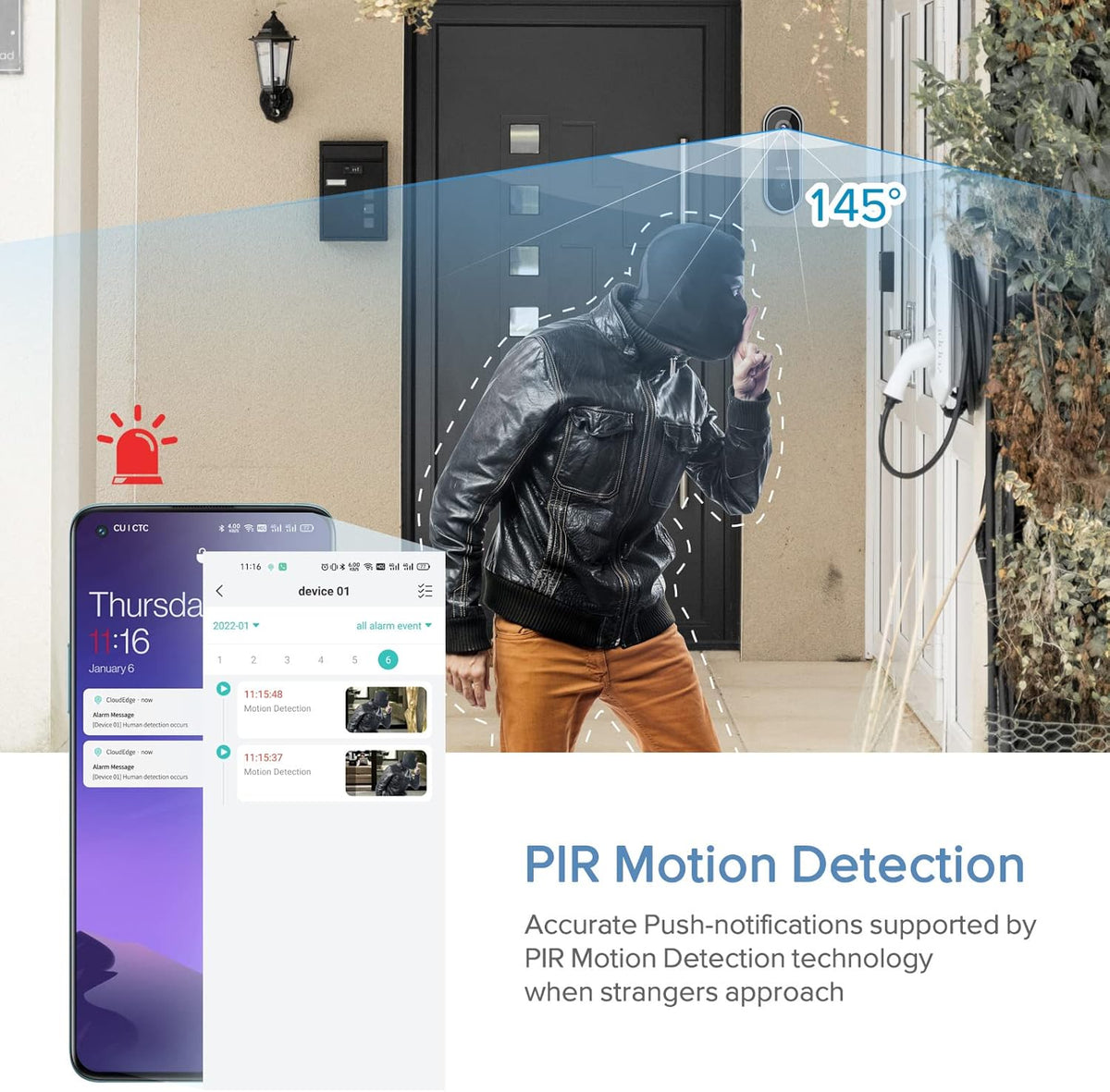 1080P HD WiFi Wireless Video Doorbell Camera with Chime N1301